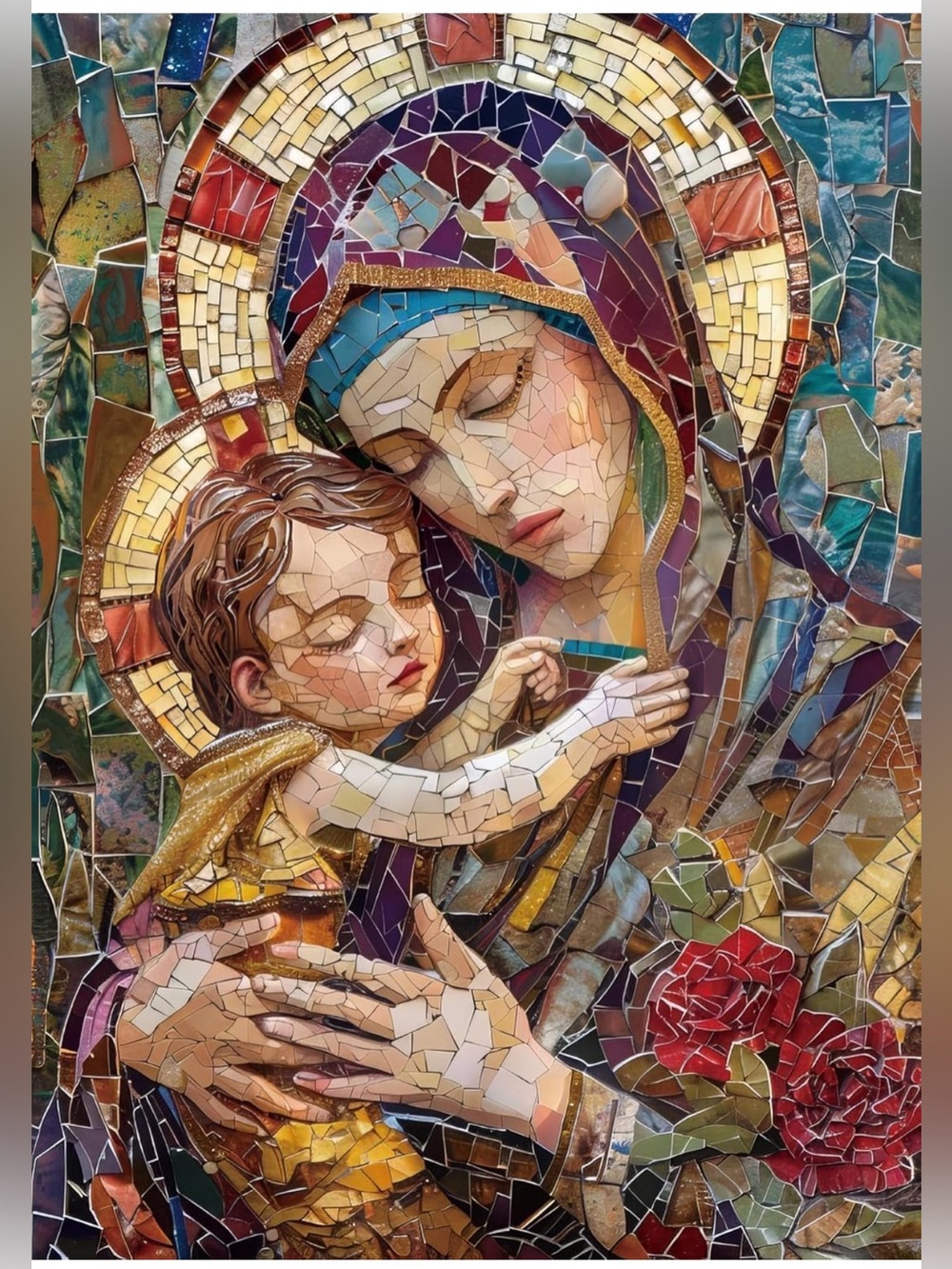 Stunning Wooden Christian Mary & Jesus Puzzle 1000 Pieces